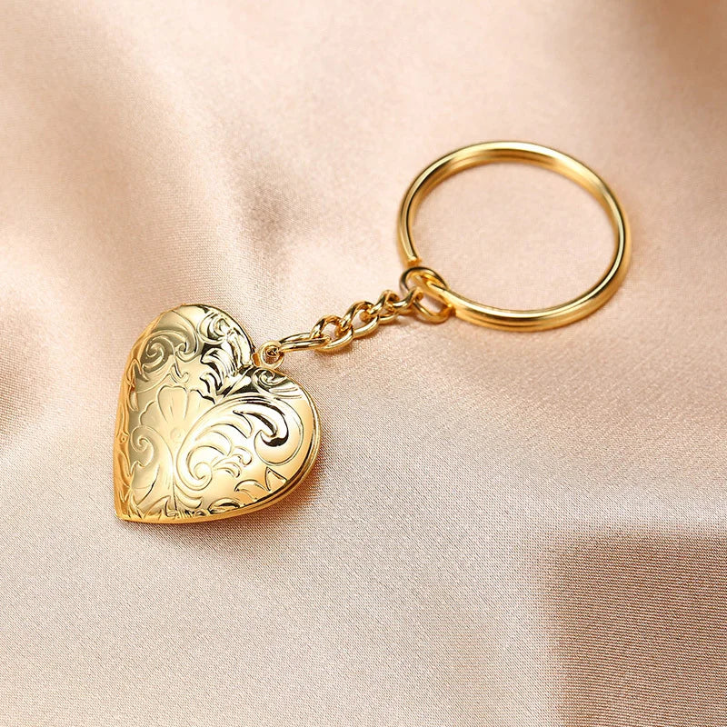 Heart Locket Key Chain
