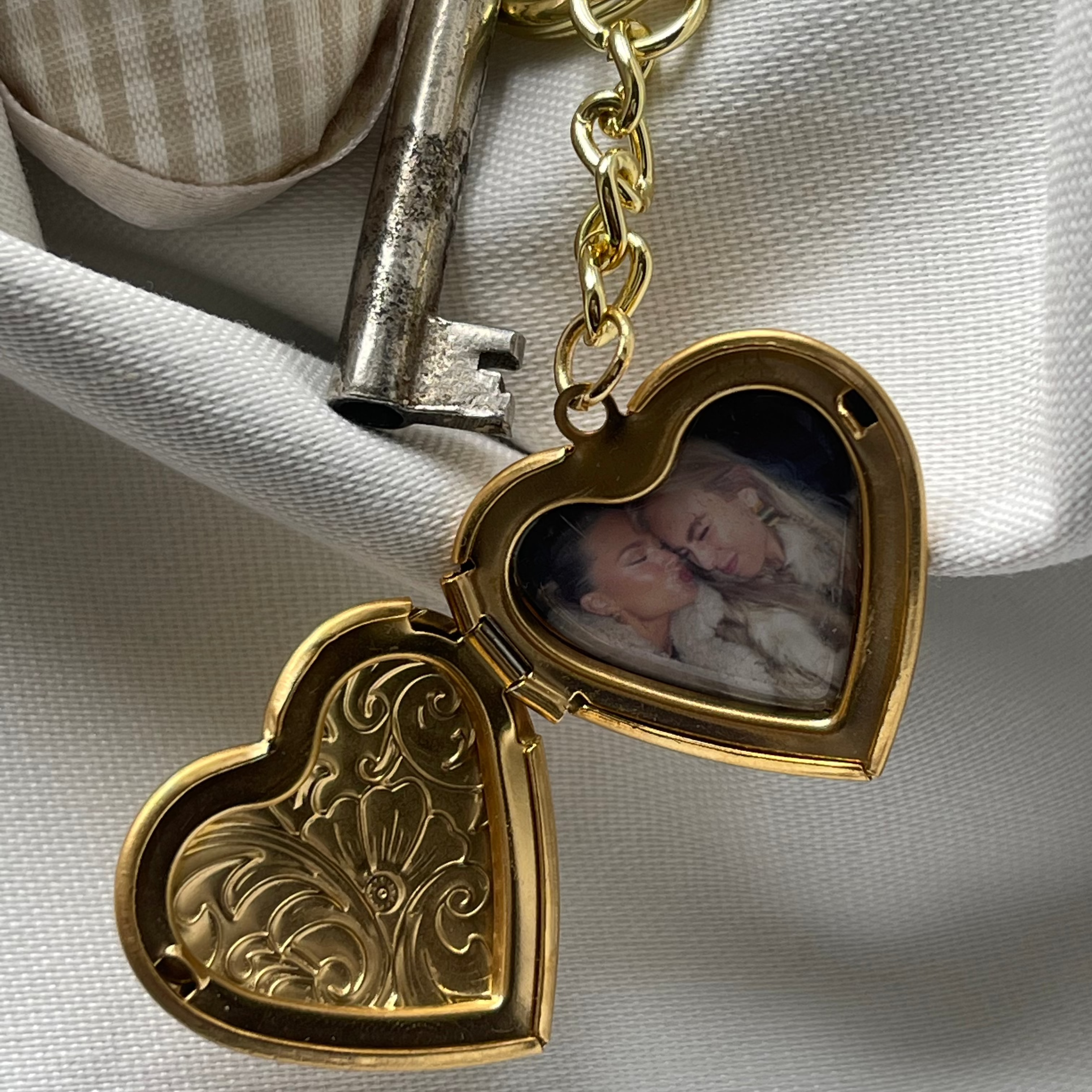 Heart Locket Key Chain