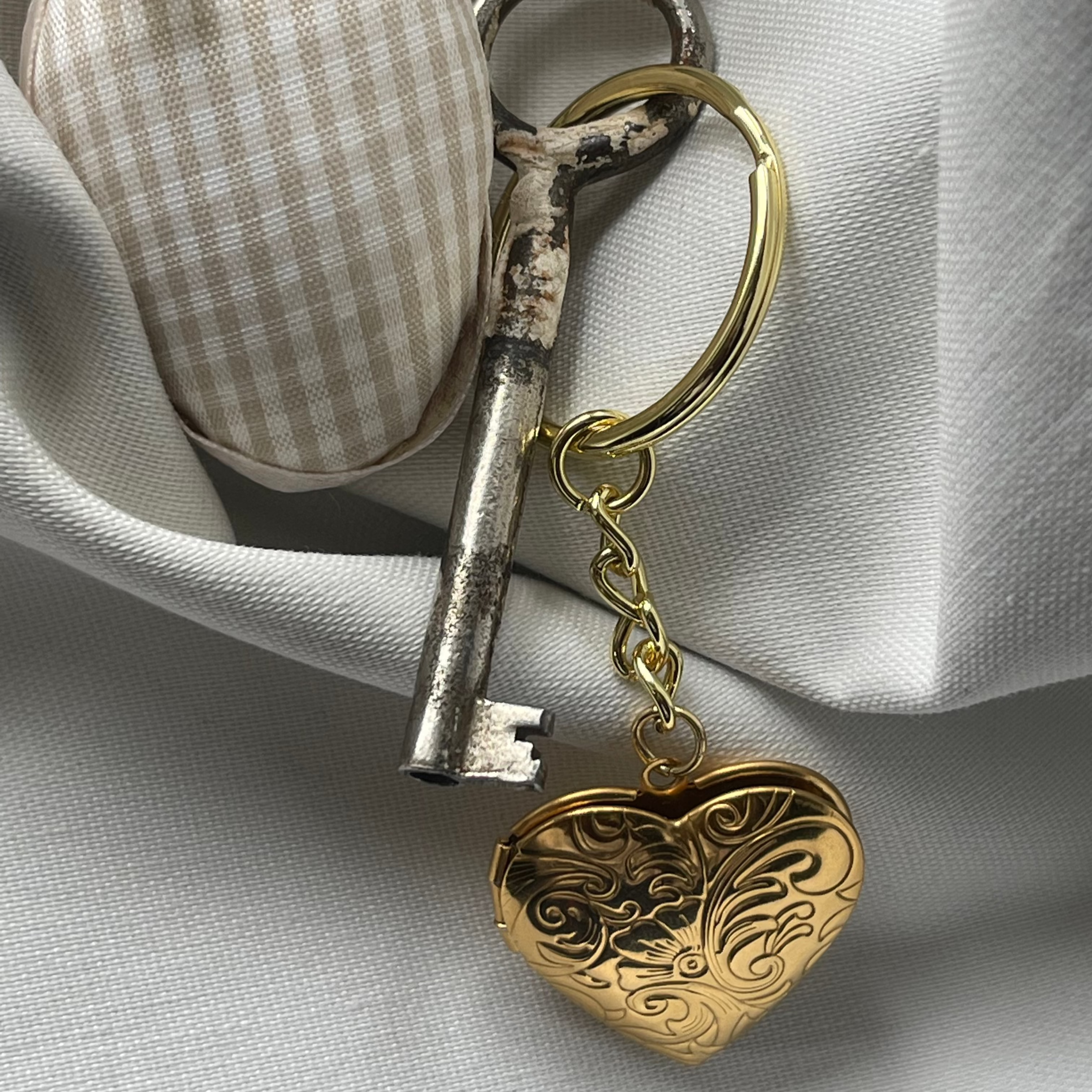 Heart Locket Key Chain