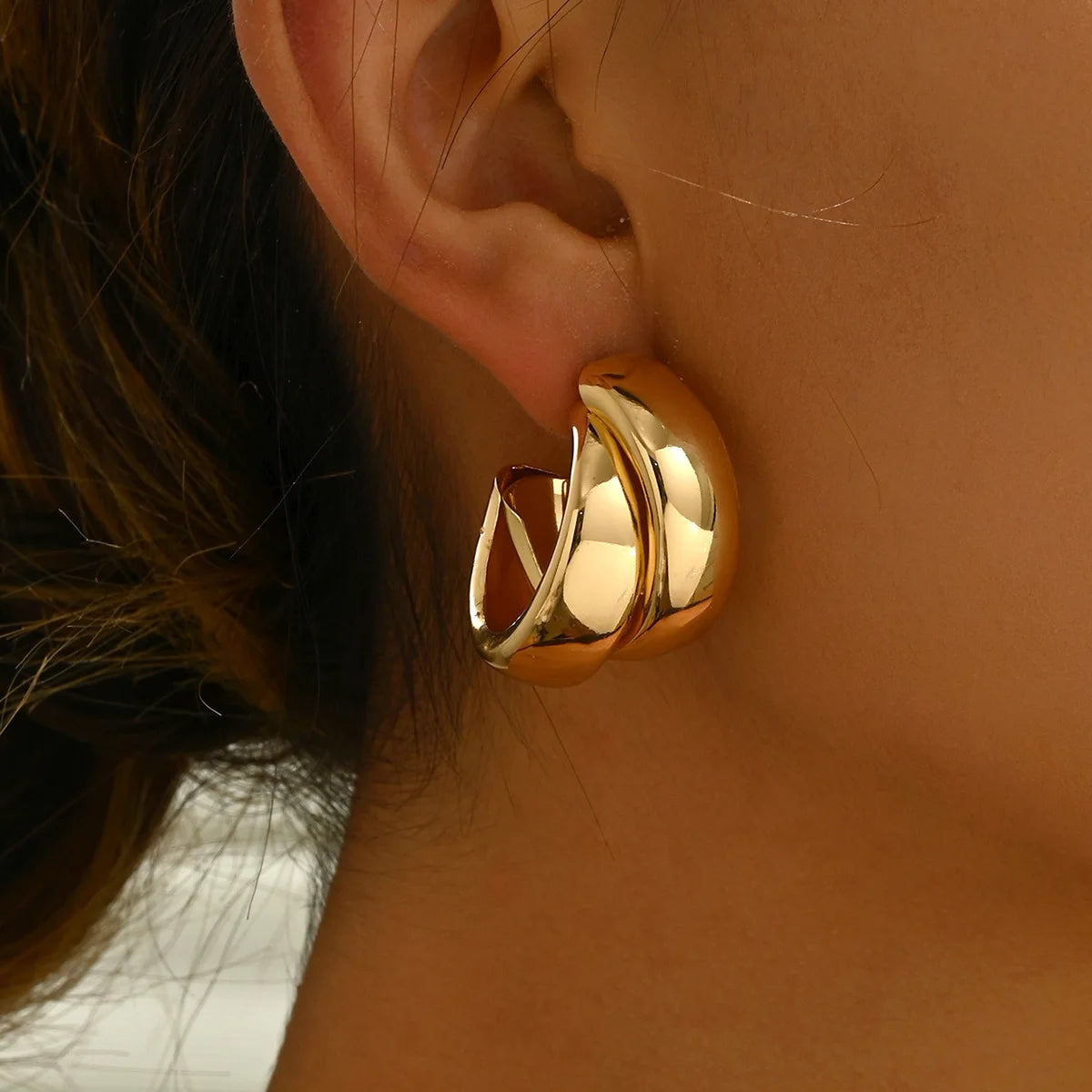 Chunky Hoop Earrings
