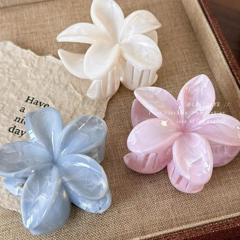 Pastel Flower Hair Clips